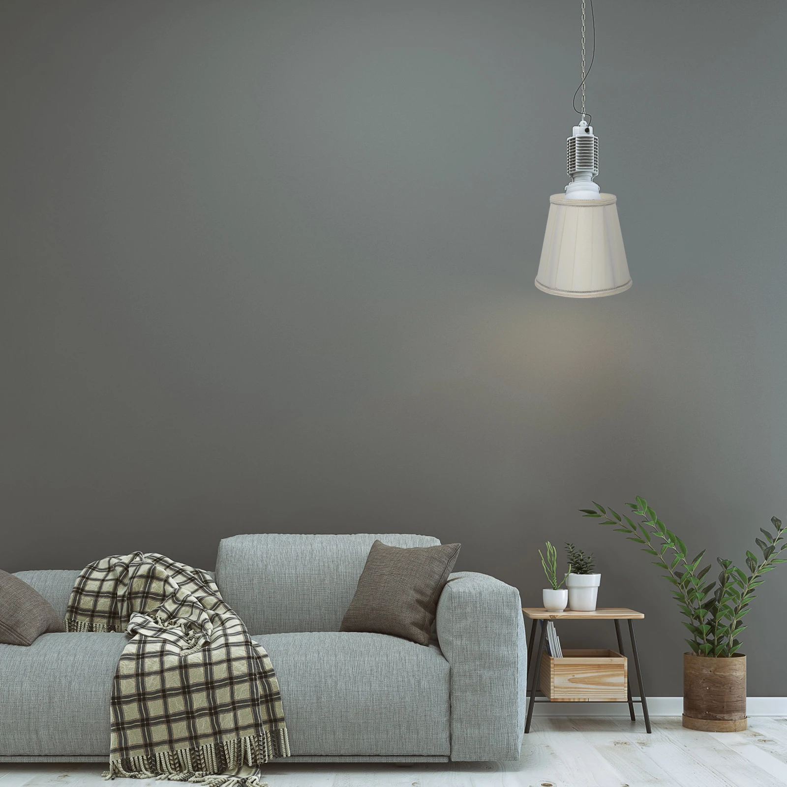 

Fabric Lampshade Pendant Light Cover Decorative Shades Round Beige Home Accessories Office