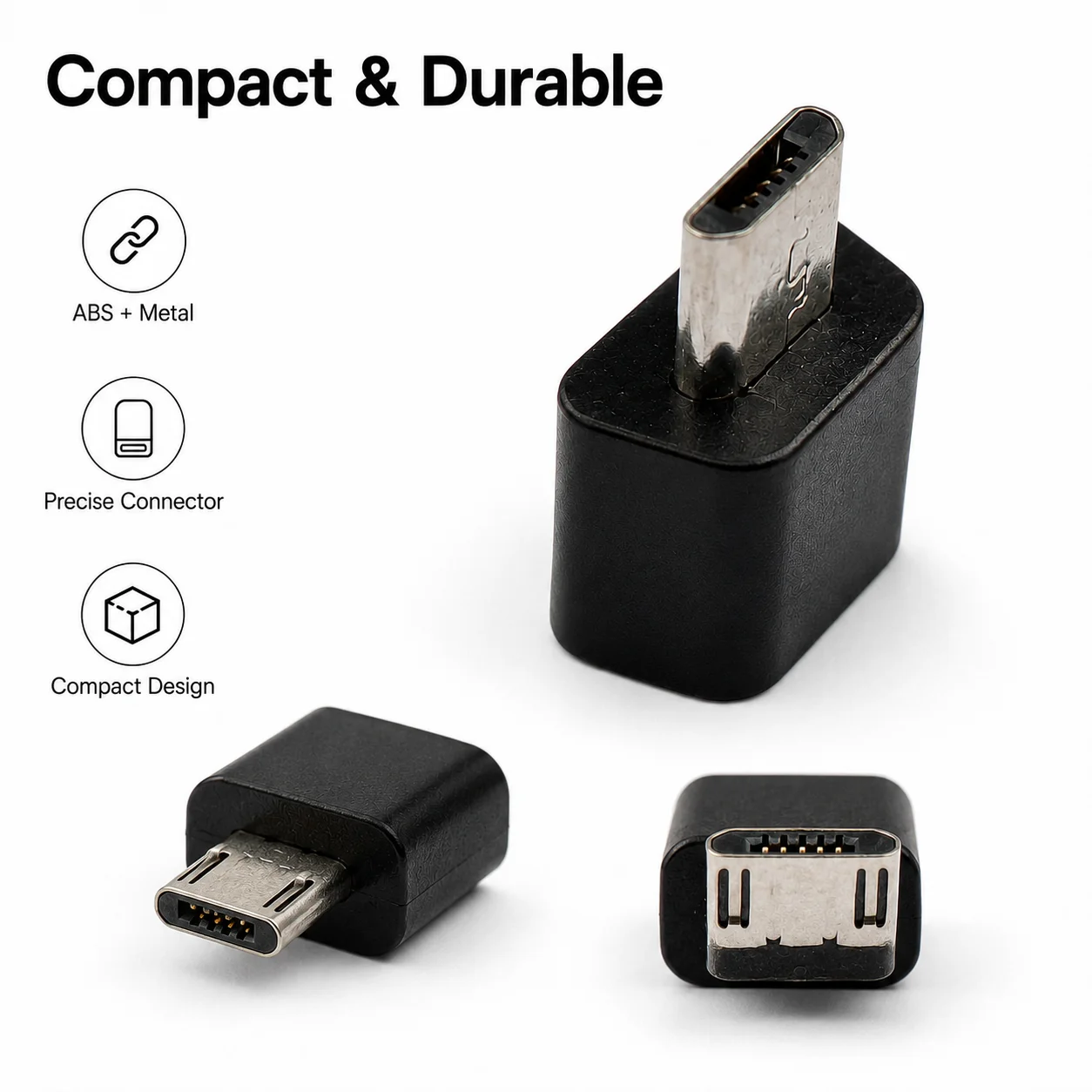 Micro USB to Type-C Adapter for Logitech G502 Wireless Mouse USB-C Converter Connector Replacement Mouse Charging Adapter