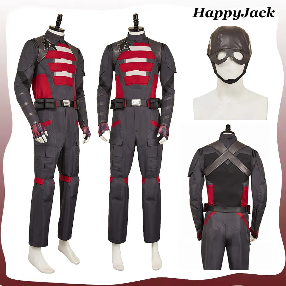 

John Walker Cosplay Costume Men Roleplay TV Thunder Fantasia Bolts Disguise Jacket Pants Mask Belt Halloween Carnival Party Suit