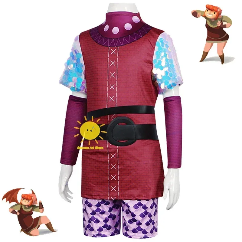 XT8 أنيمي الوحش فتاة Nimona تأثيري الزي الرسمي الملابس هالوين كرنفال ملابس تنكرية للحفلات ل Gir @ XT6!