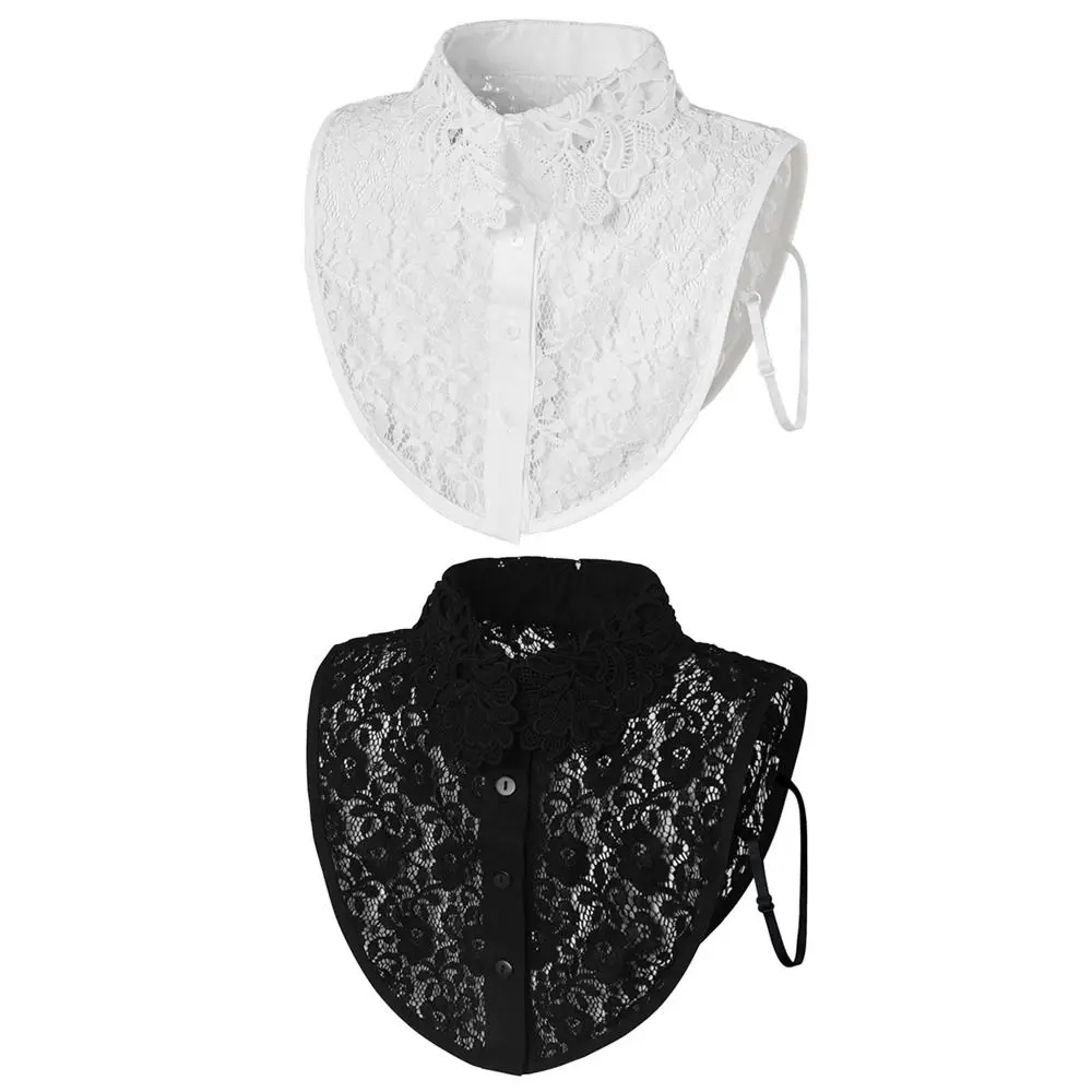 Lace Fake Collar Neckline Detachable DIY Neck Scarf Lapel Half Shirt Adjust Clothes Women Girls