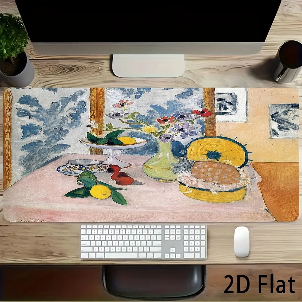 

Classic Henri Matisse Still Life Pineapple Large Mouse Pad, Waterproof Extended Desk Mat for Gaming, Fauvism Art Keyboard Pad