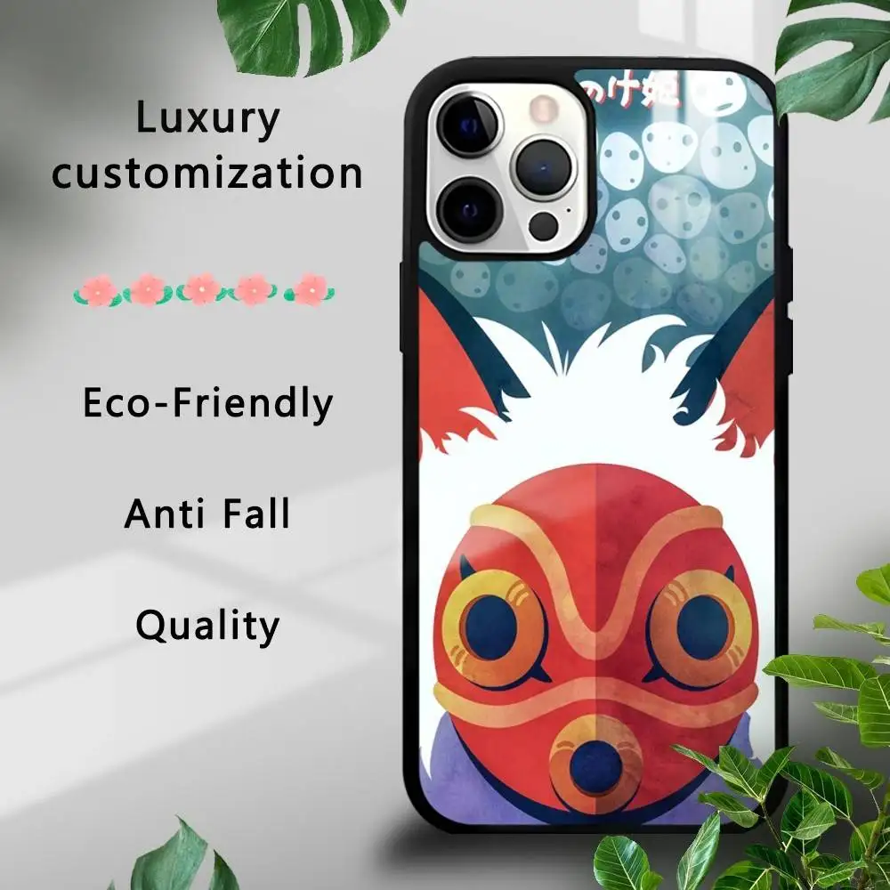 

Anime P-Princess M-Mononoke Phone Case For iPhone 16 15 14 13 12 11 Pro Xs Max Mini Plus Celulares Hard Funda