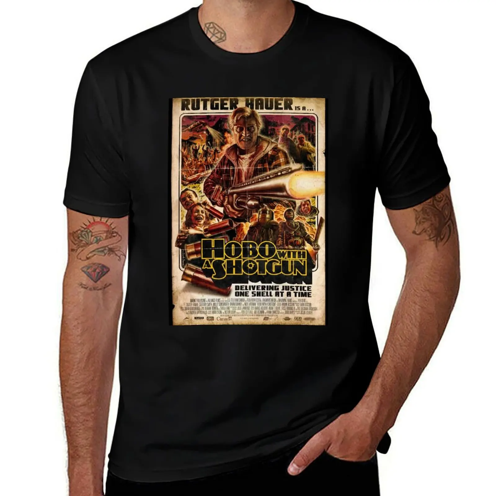 

Hobo With a Shotgun T-Shirt man t shirts for men t shirts for man pack white T-Shirt