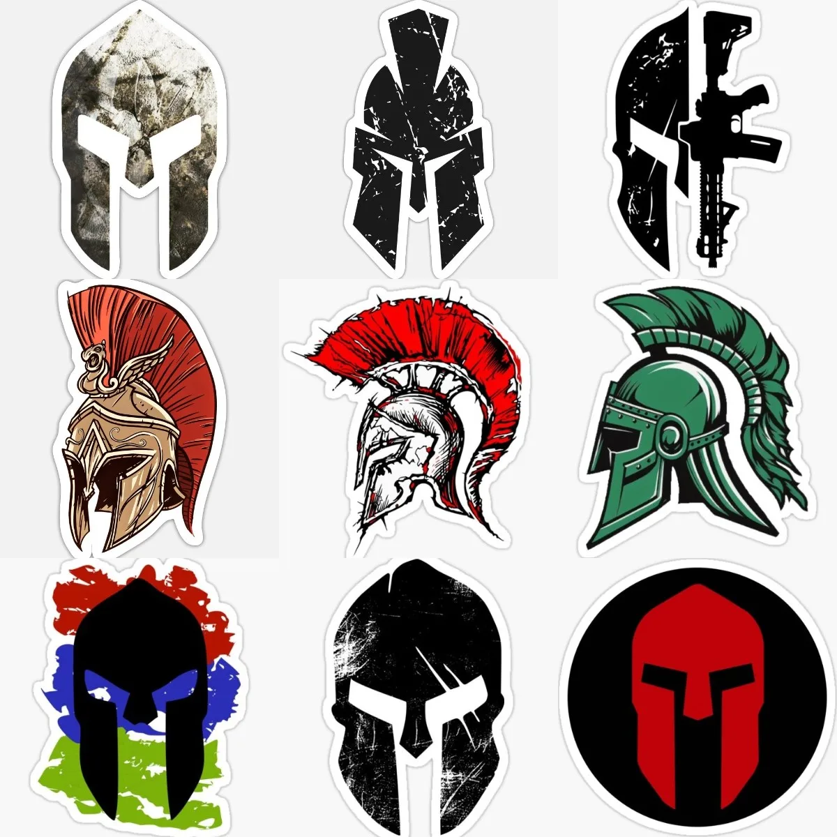 

Creative Spartan Warrior Helmet Stickers Accessories for Decorate Car Van Wall Room Bicycle Window Table Motorcycle Off-road