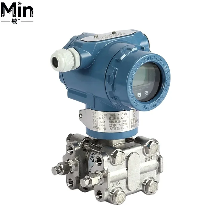3051 -100-100Kpa 4-20mA Hart Differential Pressure Transmitter Level Sensor for Laboratory Industrial