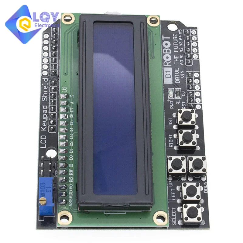 LQY perisai Keypad LCD LCD1602 LCD 1602 Tampilan modul layar biru UNTUK Arduino