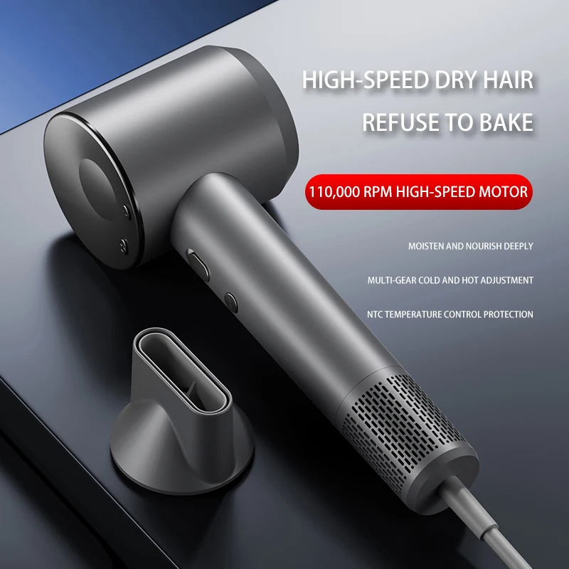 

High Speed Electric Hair Dryer High Power 1600W Negative Ion Hair Care Fast Drying Low Noise No Hair Injury