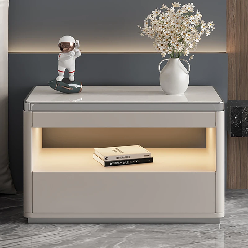 طاولة بجانب السرير إيطالية عصرية فاخرة، تخزين حديث، طاولات بجانب السرير بسيطة، جودة حساسية، أثاث غرفة نوم Mesitas De Noche #5