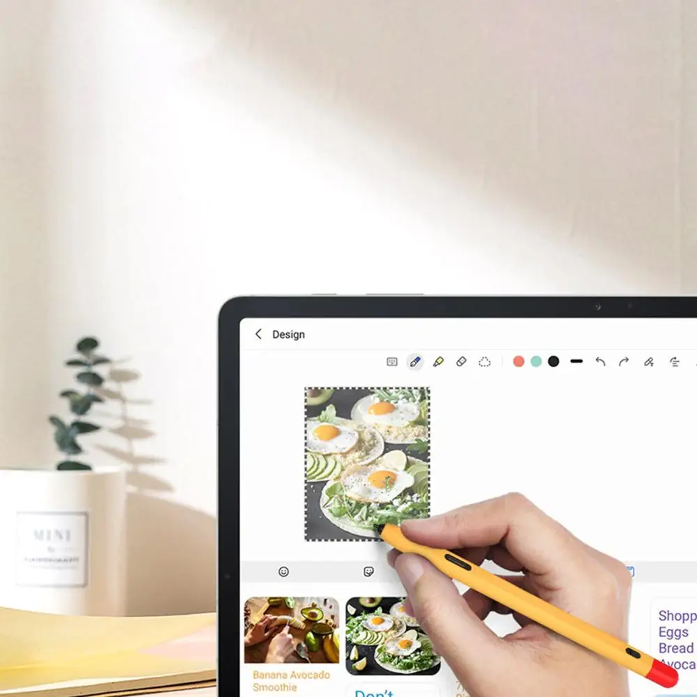 ใหม่ล่าสุดซิลิโคนกรณีความคมชัดสี Anti-Scratch ปากกาป้องกันฝาครอบสำหรับ Galaxy Tab S-Pen Pro Stylus