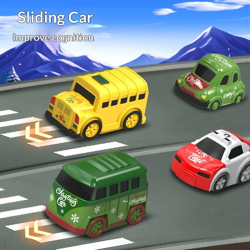 새로운 크리스마스 모험 어린이 퍼즐 레일카 장난감 아기 지능 개발 남성용 주차장