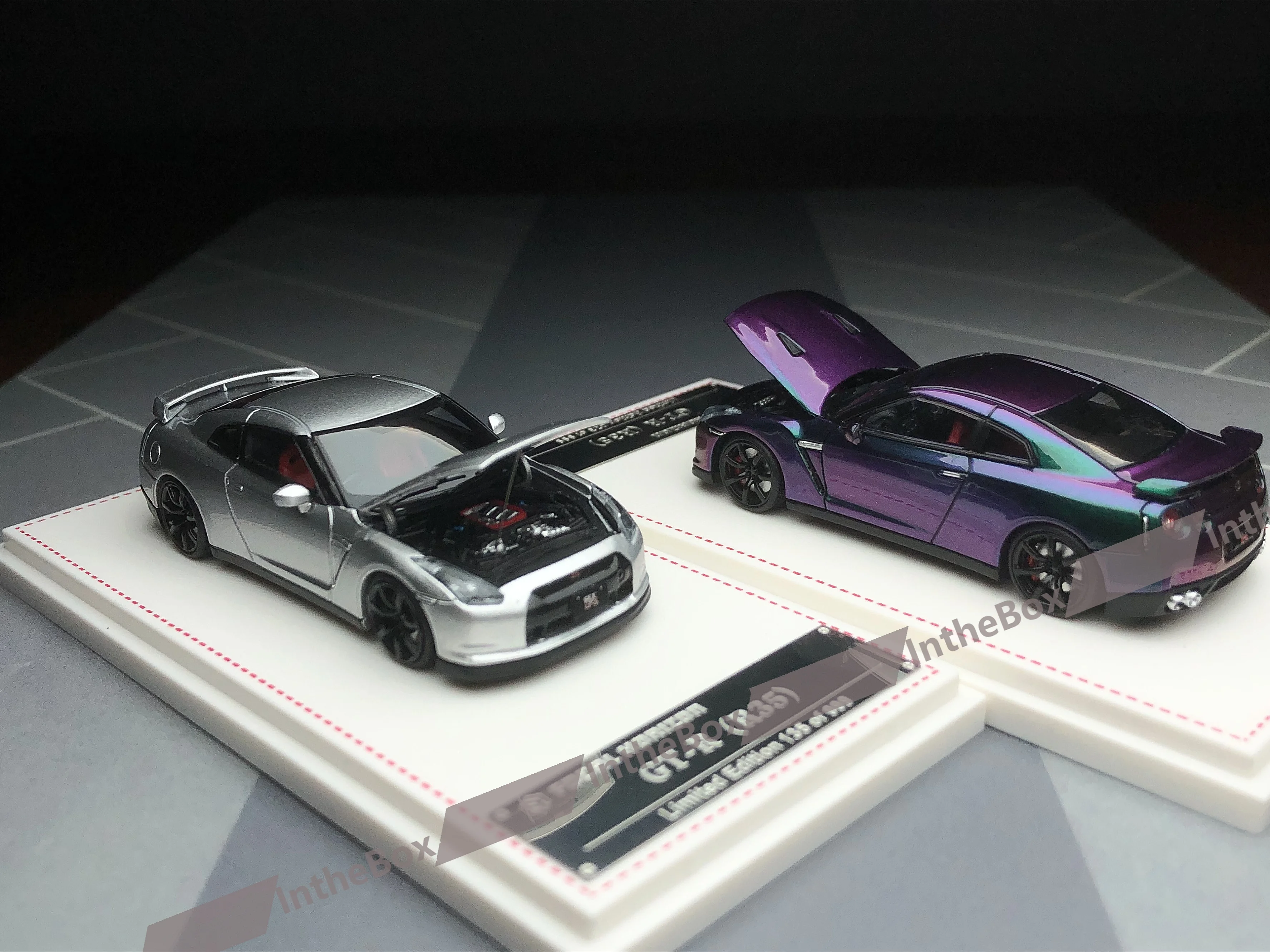 SEP 2024 FH Focal Horizon GT-R R35 Magic Purple Silver + Engine 1/64  Diecast Metal Car Model Collection Limited Edition Hobby T