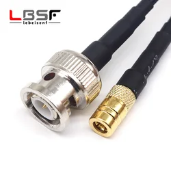 Coaxial RF connector BNC male to SMB female adapter cable extension cord Q9 to SMB adapter cable RG174