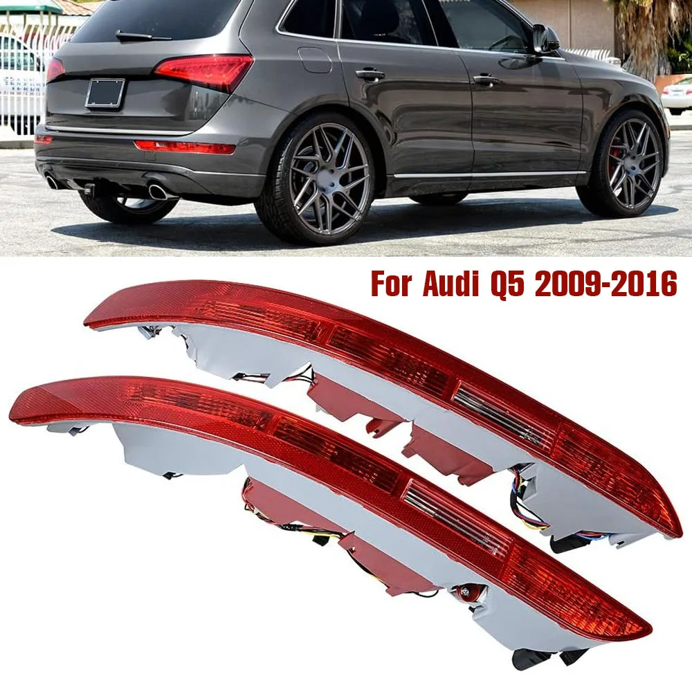 

Clidr Rear Bumper Tail Light Lamp for Audi Q5 2009-2016 Rear Bumper Reflector Lower Rear Light Passenger Side (Right)
