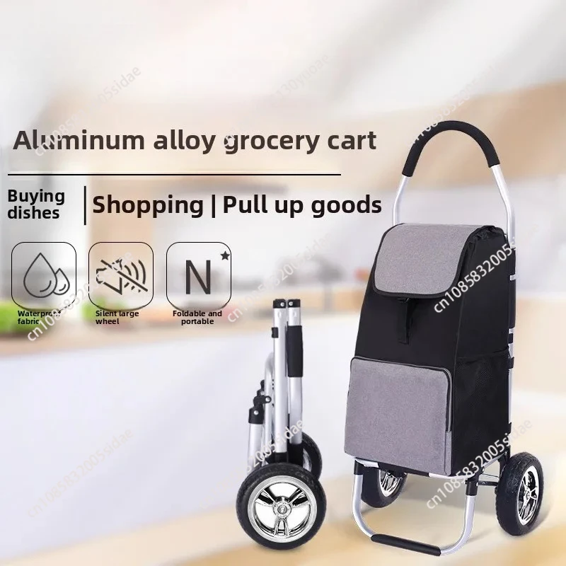 

Тележка для покупок Складная портативная тележка для покупок Легкая ручная тележка для домашнего курьера с артефактом