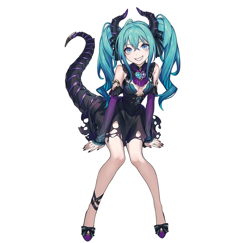 15cm bonito miku dragão empregada anime figura de ação menina pequeno diabo sentado macarrão rolha modelo brinquedos criança boneca pvc encaixotado