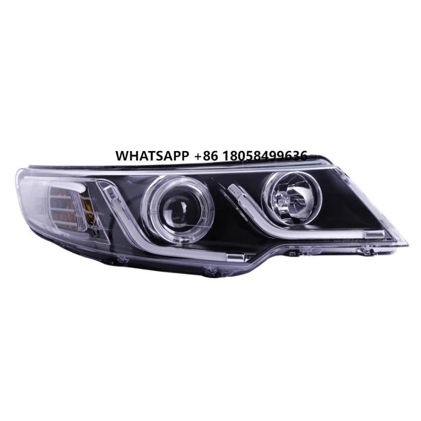 

Suitable for 09-13 Kia Forte Headlight Assembly Modified with LED Angel Eye Daytime Running Light Lens Xenon Lamp