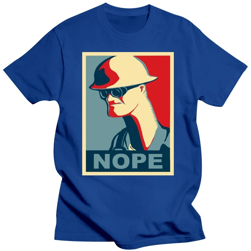 Team Fortress 2 T Shirt Engineer Says Nope T Shirt Men 100 Percent Cotton Tee Shirt Printed Beach Plus Size Fun Tshirt