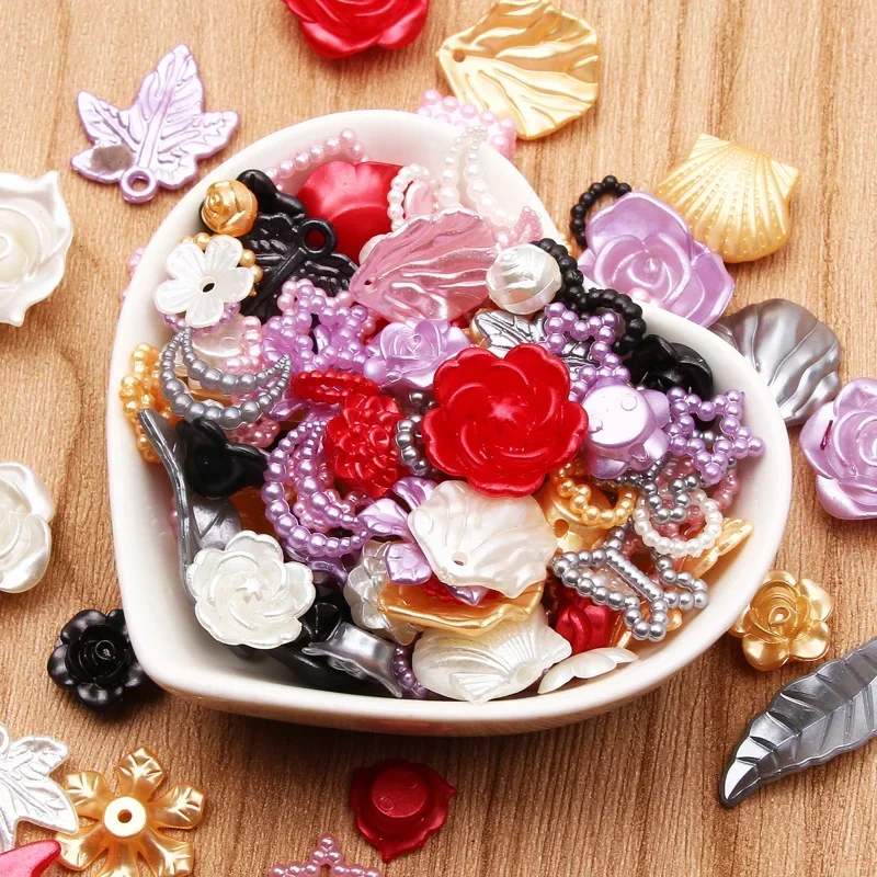 5-30mm Mixed Styles 20g/pack Gemengde Stijl Acryl kralen Hart Bladeren Bloem Bedels Kralen Voor Sieraden Maken Diy Accessoires