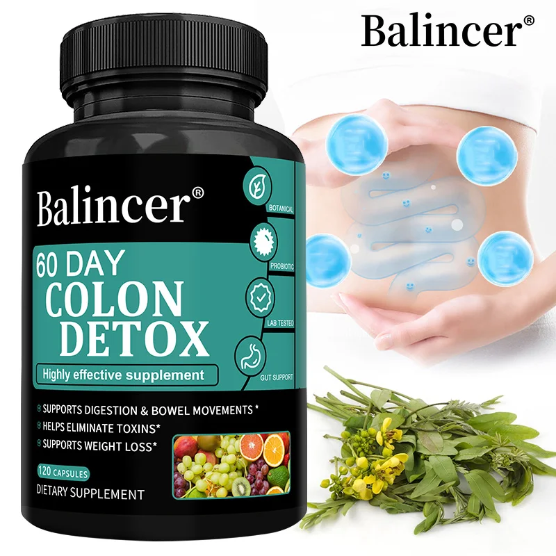 Colon Cleanse Capsules 60 Day Colon Cleanse, Helps Digestion and Intestinal Motility, Weight Management, Relieve Bloating
