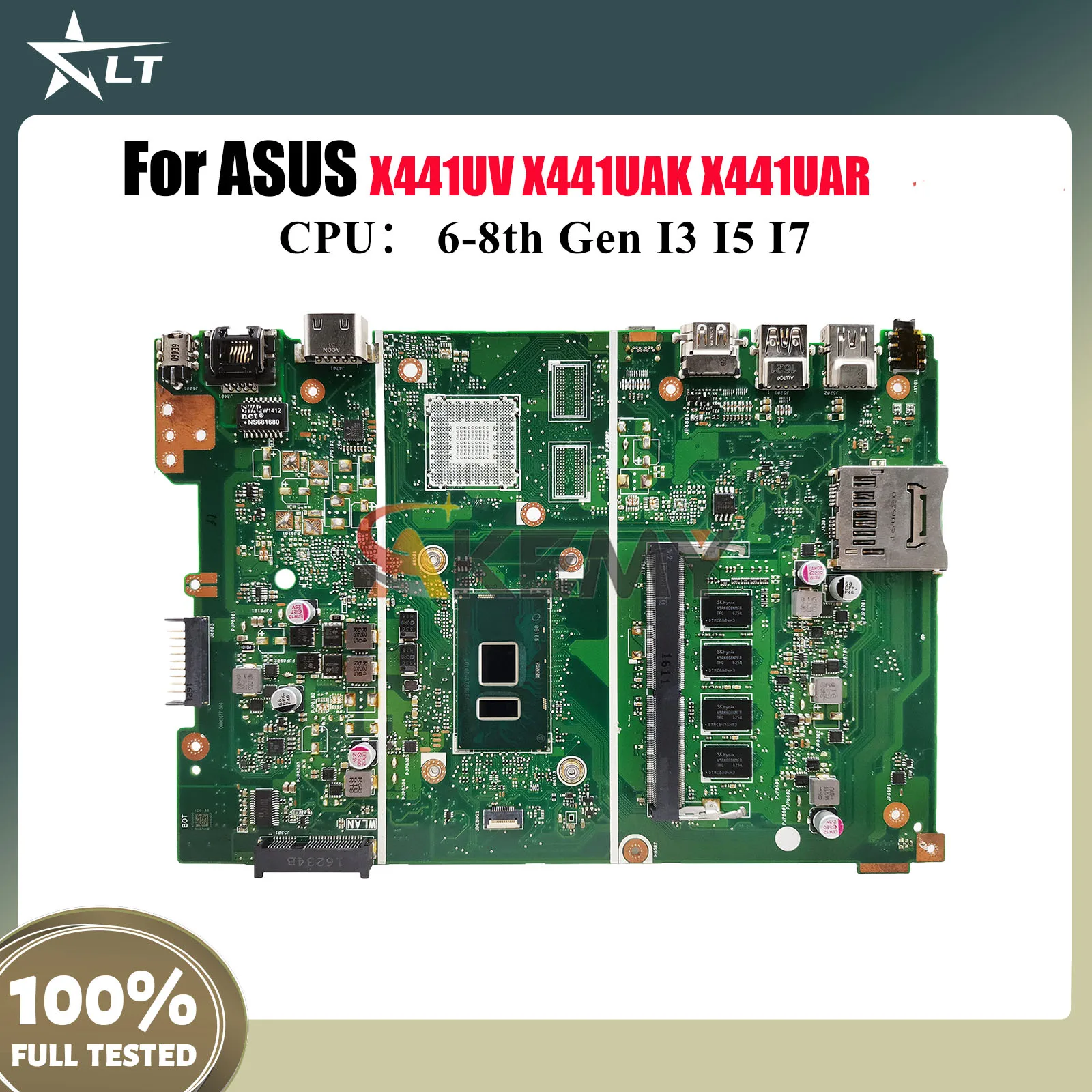 

X441UA Материнская плата для ноутбука ASUS A441U X441URK X441UB X441UAR X441UVK X441UAK X441UV X441U F441U X441UF Материнская плата I3 I5 I7 CPU
