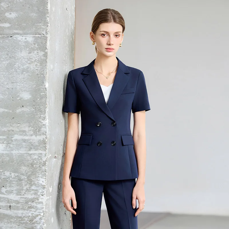 

Women's Summer Thin Short-Sleeve Suit2025New professional attire for college student interviews, formal wear for hotel work