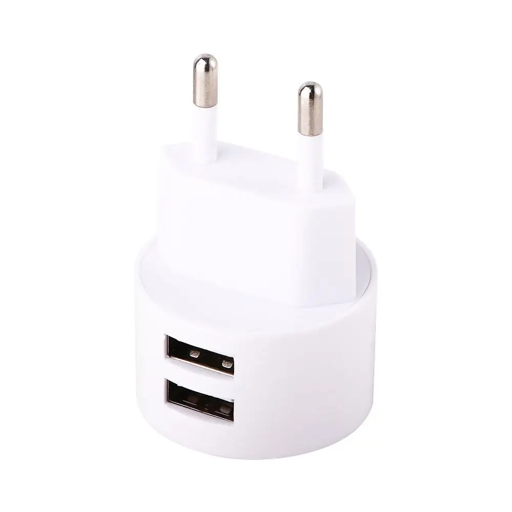 Travel Charger Mini Adapter Travel Charger Head Wall Charger Min EU UK US Plug Mobile Phone Charger Dual Usb Round Charger image 2