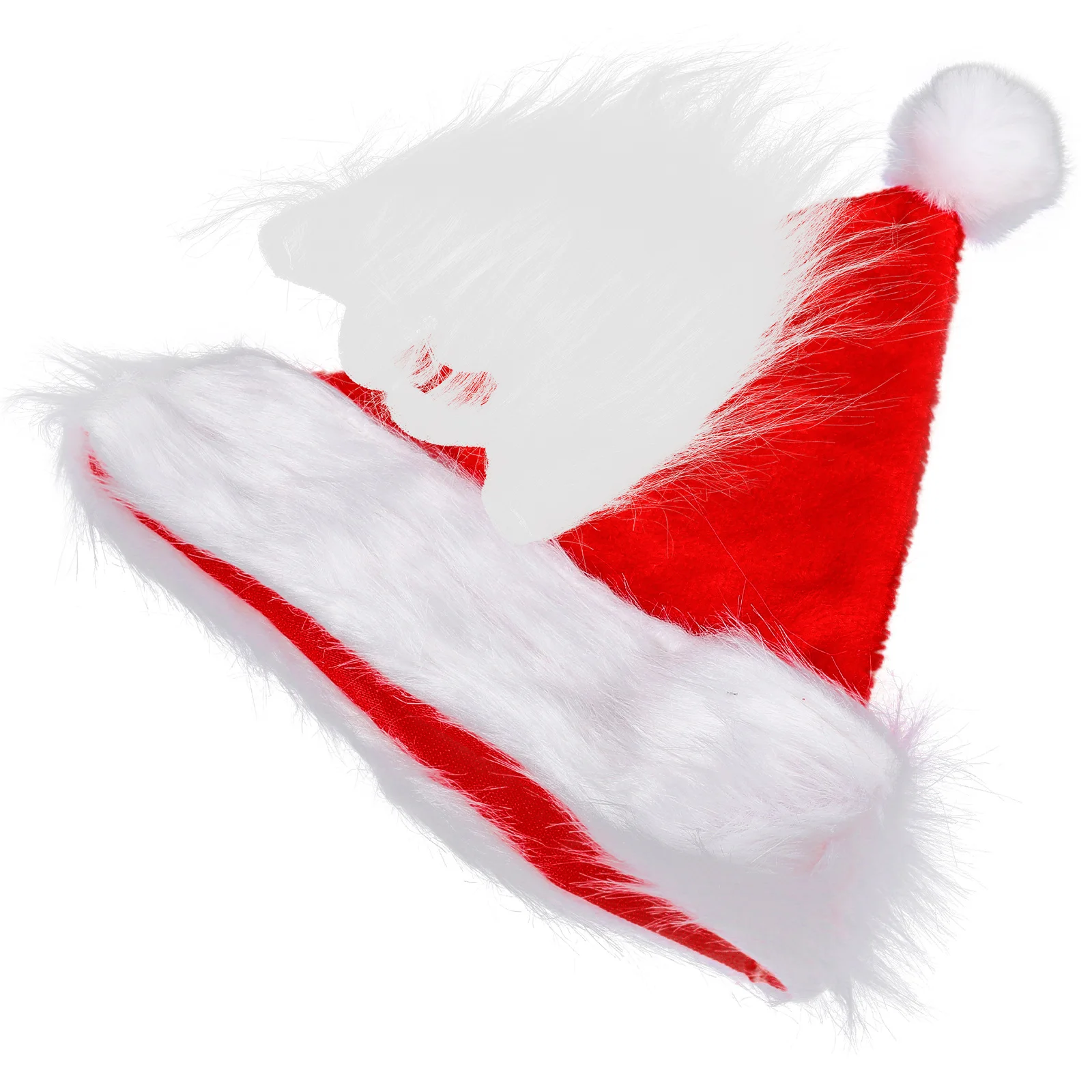 

1 set White Beard Red Hat Costume Beards Festive Headwear Santas Christmas Costumes Santa Claus Hat Fake Beard Reusable Cosplay