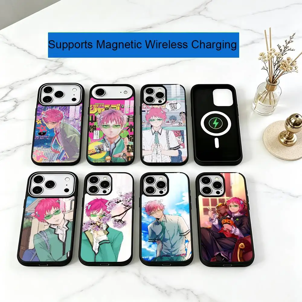 The Disastrous Life of Saiki K Phone Case For iPhone17,16,15,14,13,12,11 Plus,Pro Supports Magnetic Wireless Charging