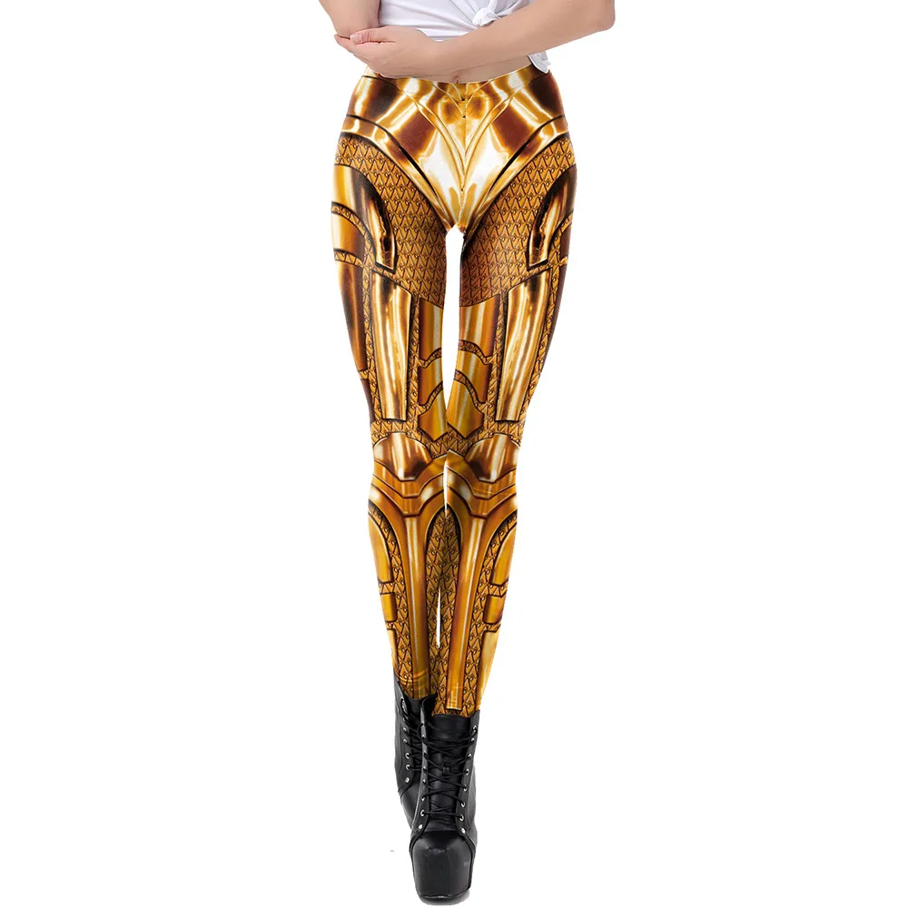 European and American film woman costume 3D digital printed leggings women\'s elastic fitness tights leggings women