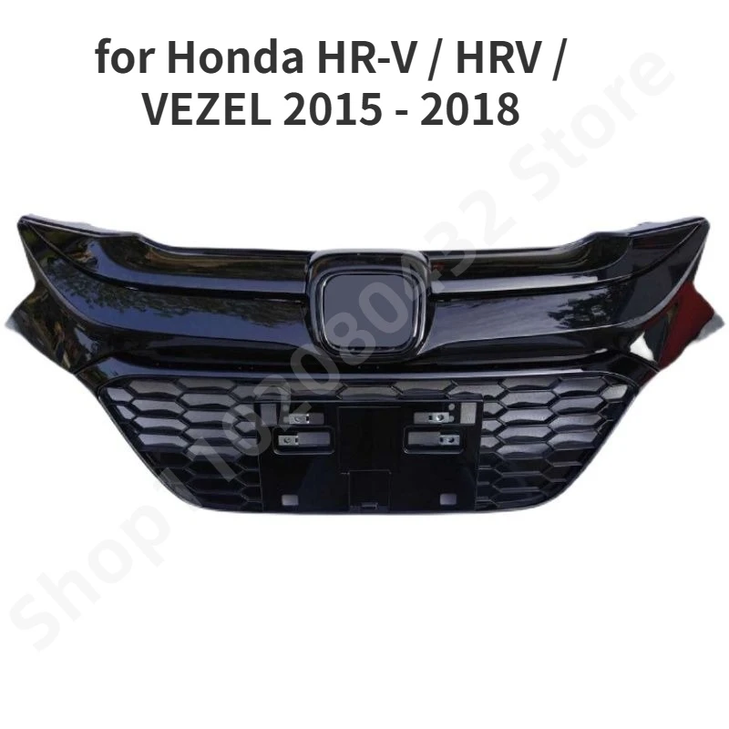 Fit for Honda HR-V / HRV / VEZEL 2015 - 2018 Racing Grills Front Upper Mesh Grill Car Accessories Auto Racing Grille