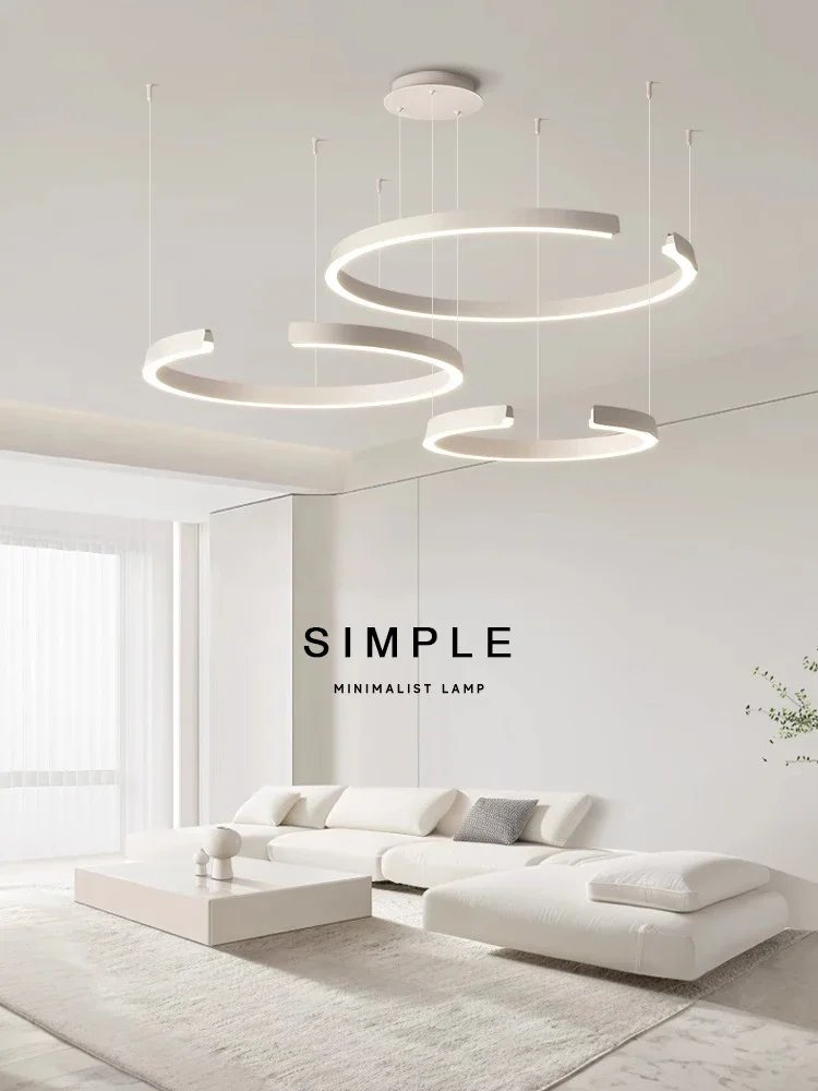 Modern Simple Semicircle Ring Led Chandelier For Living Dining Room Pendant Lights Lighting Home Bedroom Hanging Lamps Fixtures