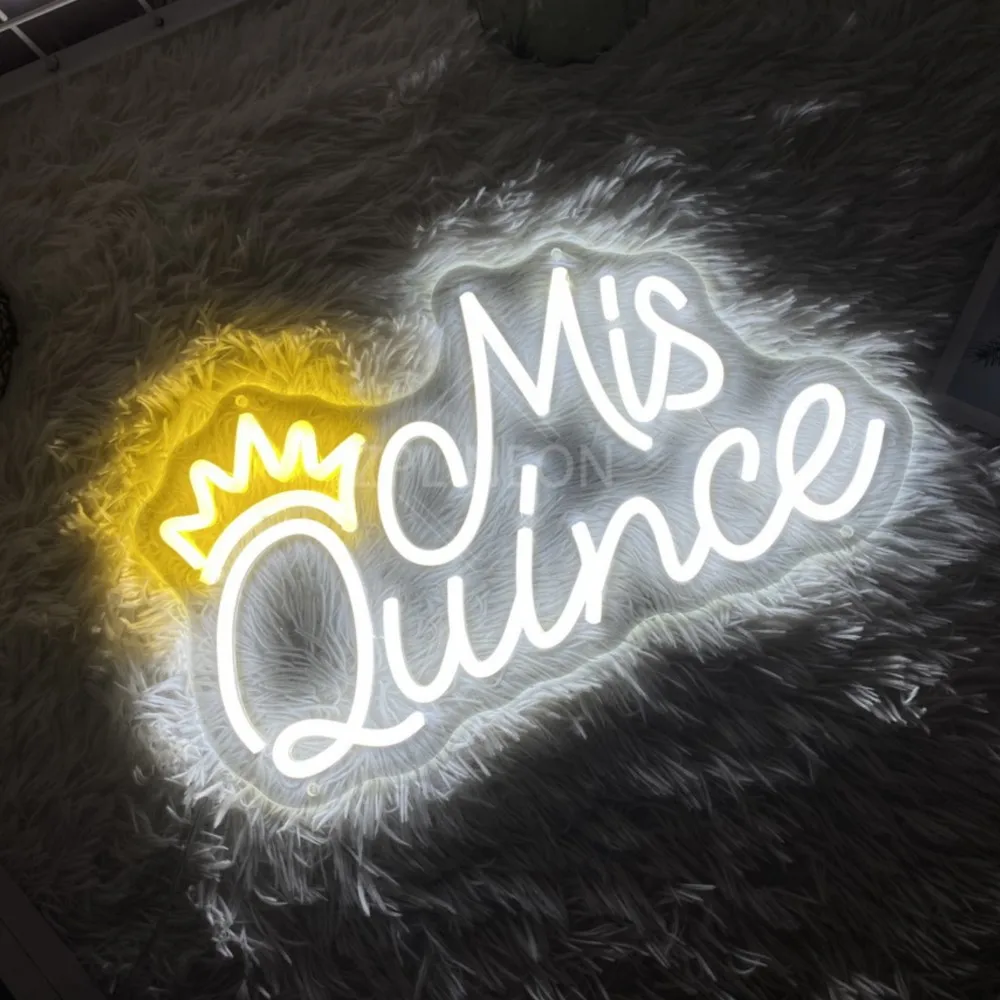 Mis Quince Neon Led Sign Light Spanish15 Years Old Birthday Party Decor Wall Art Room Decor Neon Light Led Sign Personalize Gift
