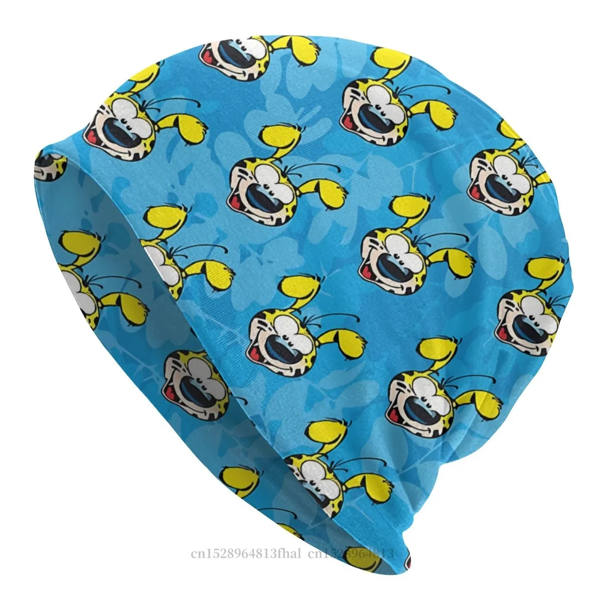 Winter Warm Beanie Hats Marsupilami Face Light Blue Design Skullies Beanies Hat Bonnet Hipster Caps Men Women's Earmuffs