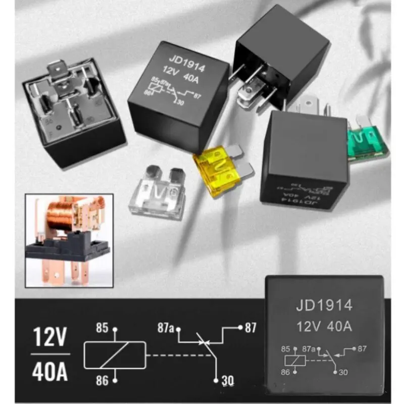 Vehicle and ship electrical appliances Central control box 8-way relay 12-way fuse box, multi-channel insert fuse box