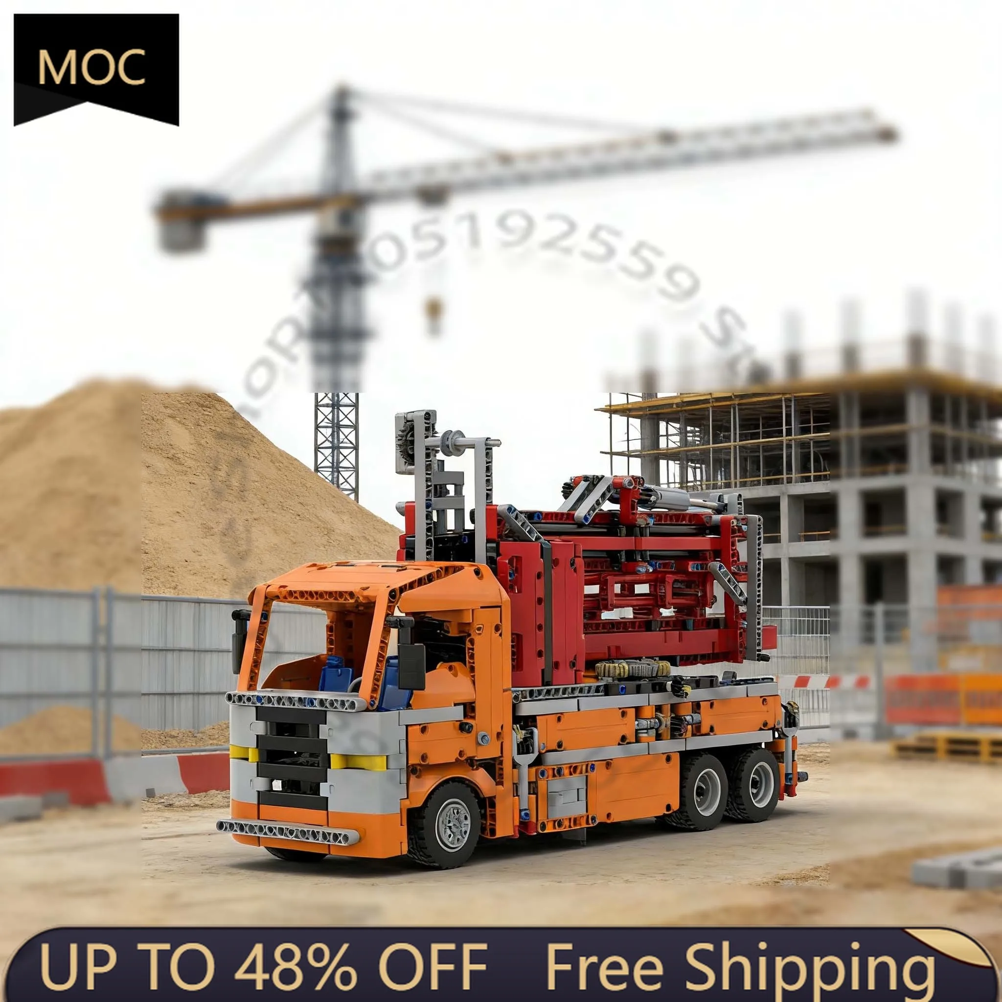 

2259 PCS Speedy Sports Car Concrete pump truck GBC MOC Customize Modular Building Block Kids Popular DIY Boys Assembly Toy Gift