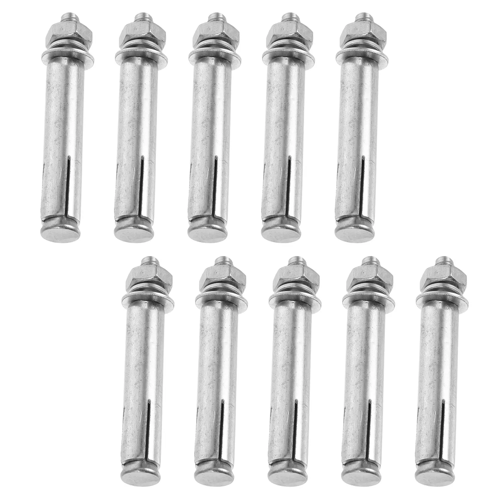 

10 Pcs Expansion Screw Anchor Concrete Wall Anchors Bolt Carbon Steel Galvanized Screws