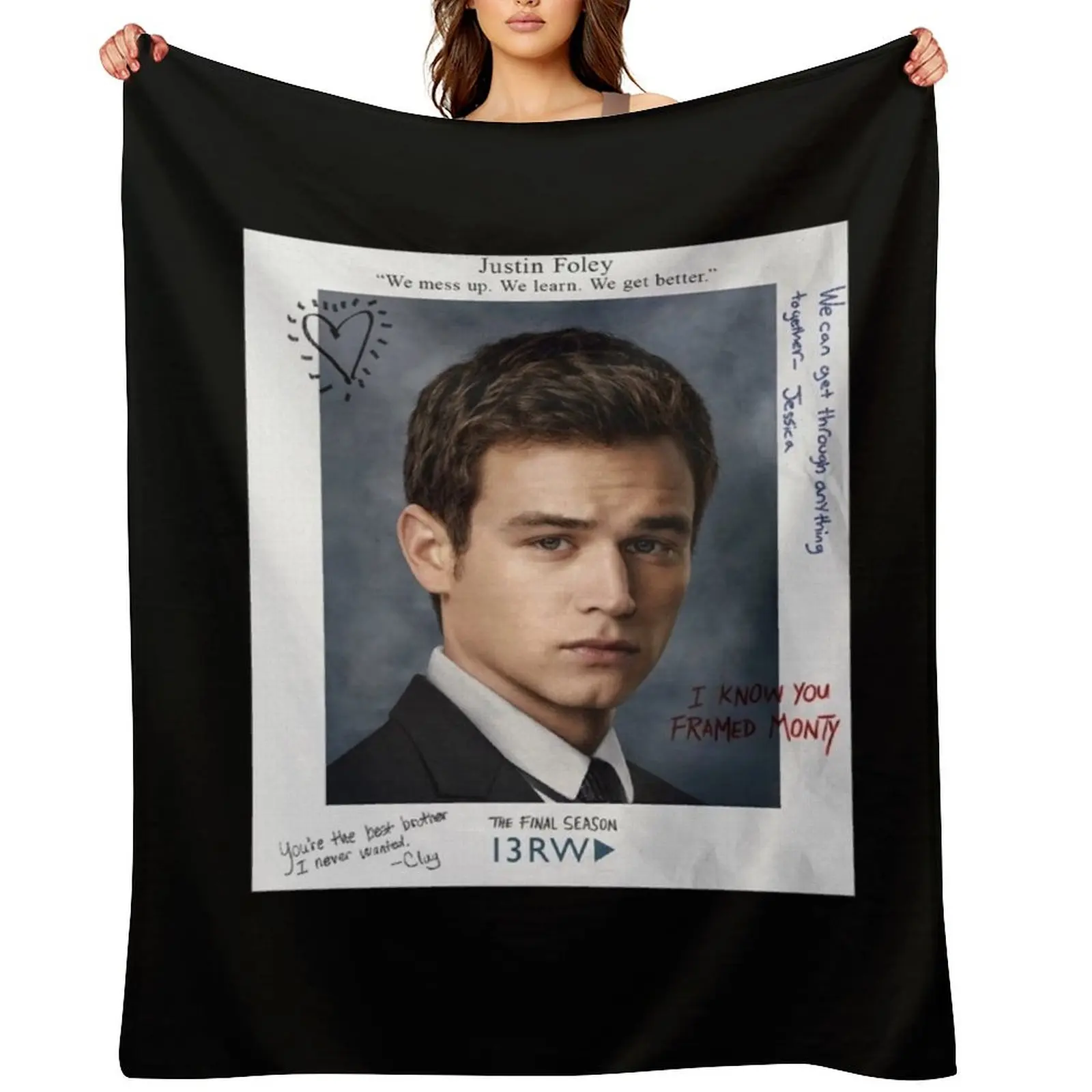 

JUSTIN FOLEY - 13RW FINAL SEASON Throw Blanket Luxury Brand Baby Luxury Personalized Gift Blankets