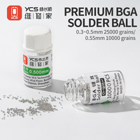 YCS 0.3/0.35/0.4/0.45/0.5/0.55mm BGA Solder Beads 25000 PCS/10000 PCS for Mobile Phone Repair BGA Soldering Soldering Tools