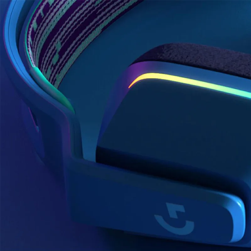 لوجيتك G733 سماعات رأس لاسلكية لايت سبيد RGB DTS X2.0 7.1 صوت محيطي خفيف الوزن لألعاب الكمبيوتر