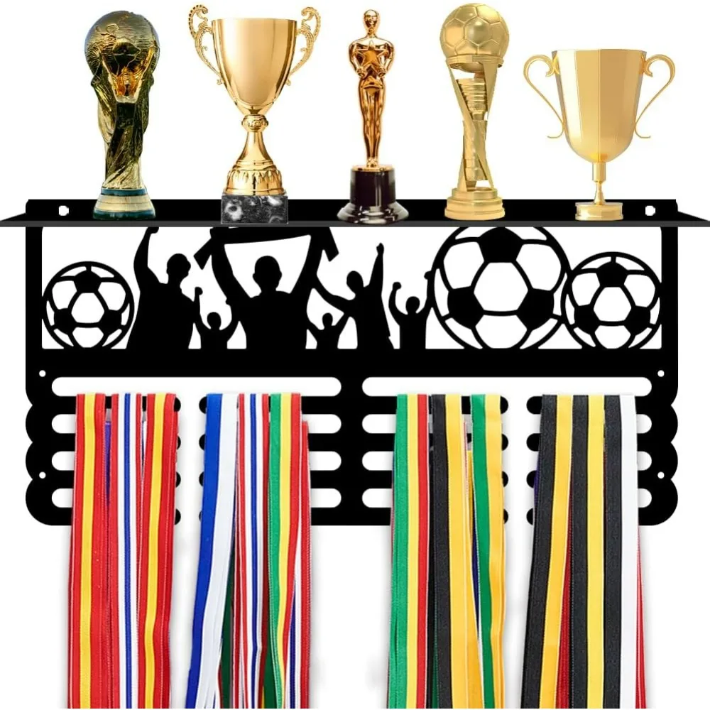 Medal Hanger Display with Trophy Shelf Metal Trophy and Medal Shelf Sports Medal Wall Hanger making kit