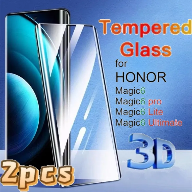 Защитная пленка для экрана Honor Magic 6 Pro закаленное стекло 9H 3D изогнутая защита от царапин Lite без