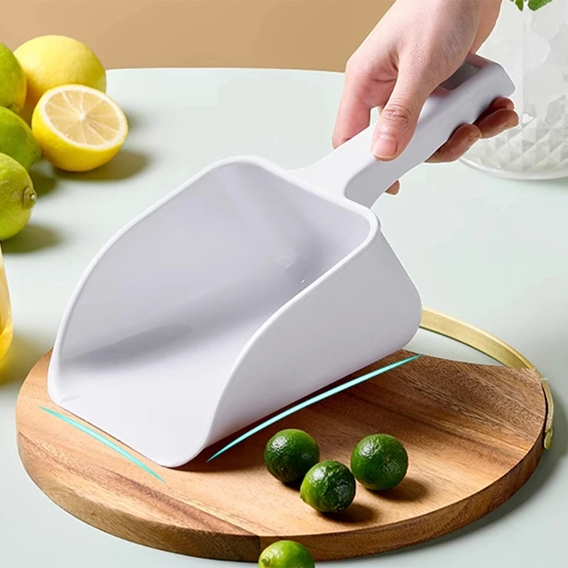 Pala de hielo integrada para alimentos, pala de plástico para azúcar, harina, granos, nueces, frutos secos, semillas de melón, supermercado, pala de arroz, 1 Uds.