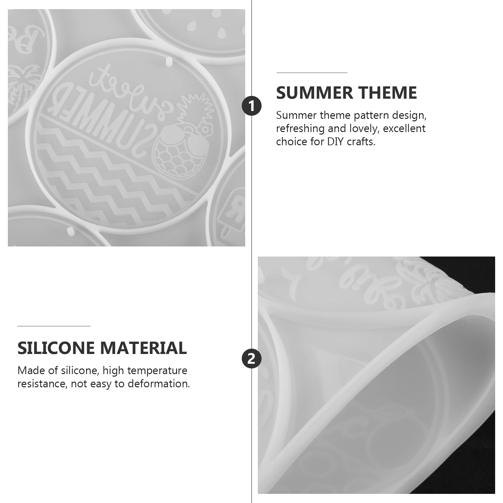 

1pcs Round Keychain Silicone Molds Flexible Pendant Mold Diy Epoxy Resin Crafts Reusable Key Ring Making Tool Lightweight