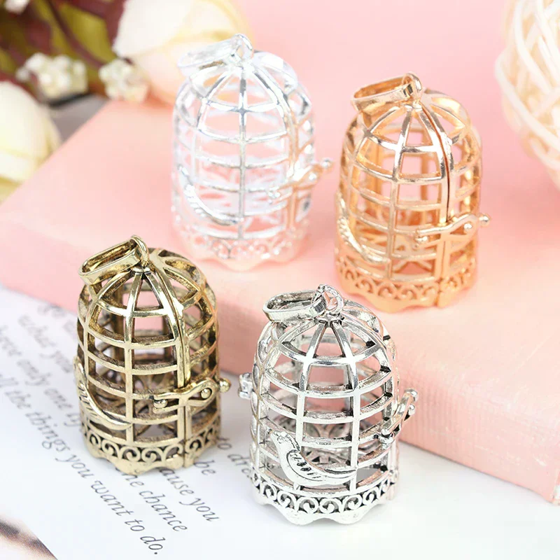 1:12 Scale Dollhouse Miniature Furniture Metal Bird Cage for Dollhouse Decor For Kids Creative Play