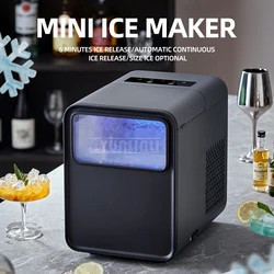 Portable Electric Ice Cube Maker Machine 9 Pellet Ice Ready in 6 Mins Ice Machine with Self-Cleaning