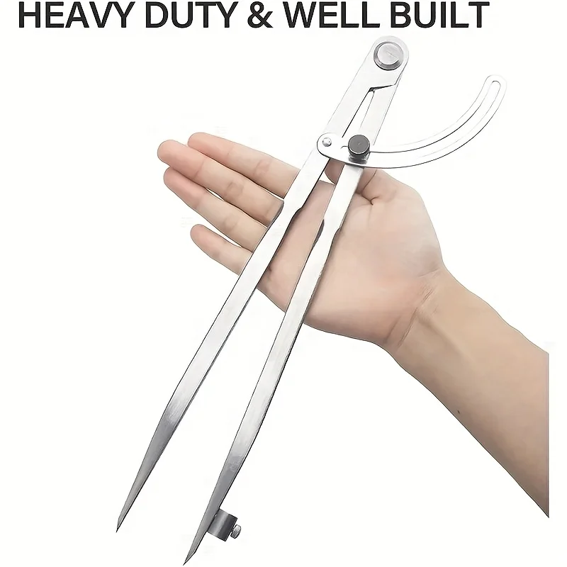 Metal Industrial Compass |   Precision Scribing Tool for Machinists & Woodworking | Circle Divider, Portable Marking Gauge