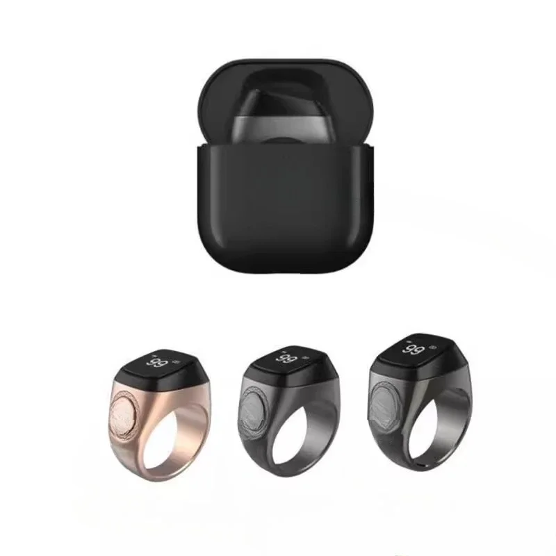 New digital display reading smart ring Bluetooth electronic finger time reminder counter hand press