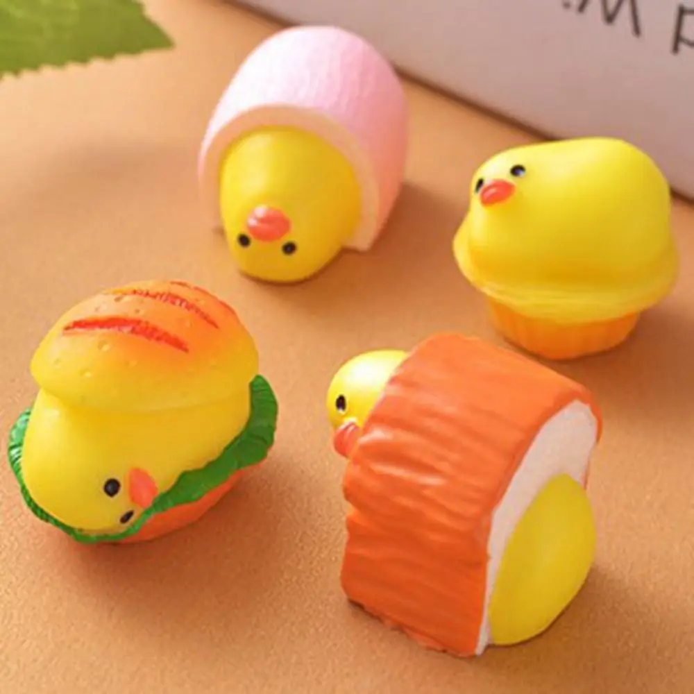 Cute Cartoon Mini Duck Ornaments Bread Duck Ornaments Resin Animal Model Craft Home Decor