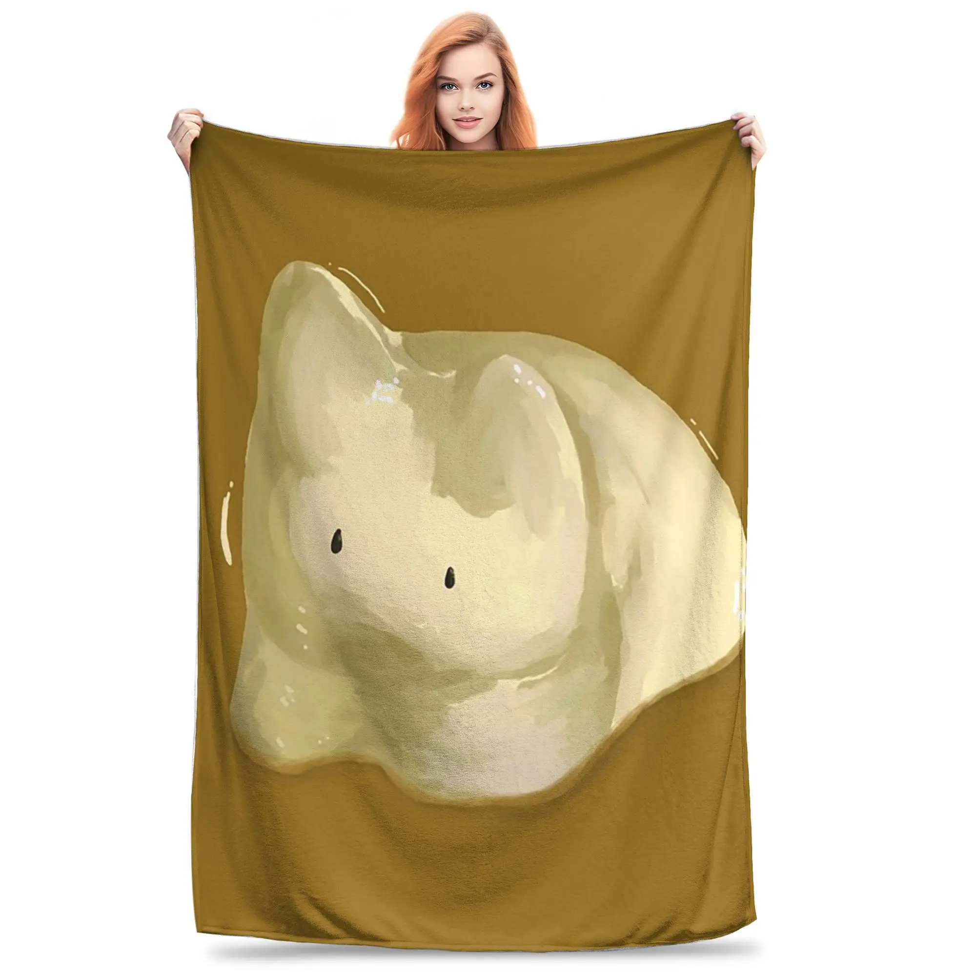 

Японские желеобразные одеяла с изображением кота, портативное флисовое одеяло для дивана, одеяло для дома, спальни, офиса, покрывало, одеяло